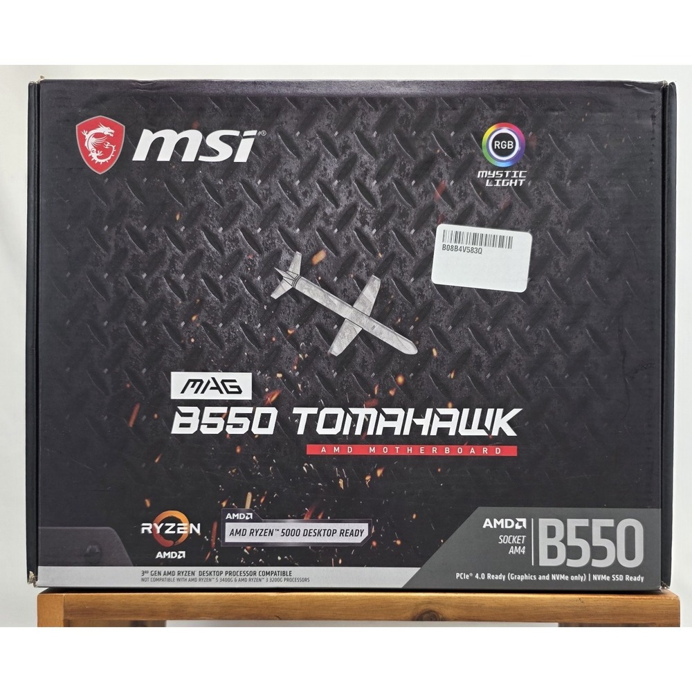MSI MAG B550 Tomahawk AM4 ATX Motherboard Ryzen 5000 PCIe 4.0 NEW Sealed